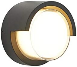 Outdoor Lamp Modern Wall Sconce Light Fixture Round 3000k Waterproof Acrylic Wall Light (Warm White)