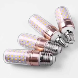 3-Color LED Light Bulbs with Warm White, Natural White and Cool White, Color Changing Light Bulb, Small Edison Screw E14 Candle Bulbs, 12W LED Corn Bulbs, Non-dimmable, Pack of 10
