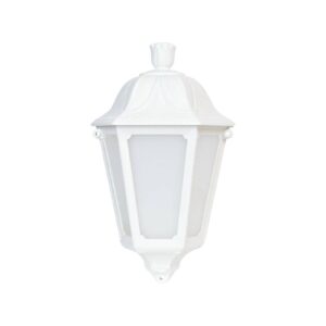 Fumagalli Outdoor Wall and Post Light, Black&White Classic Lantern Style, (3-WHITE)