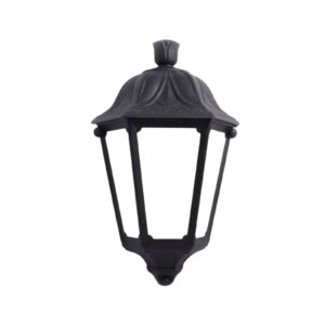 Fumagalli Outdoor Wall and Post Light, Black&White Classic Lantern Style, (3-BLACK)